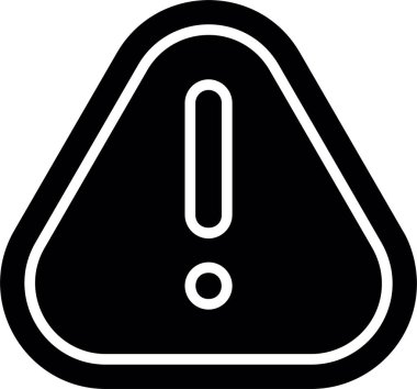 Tek bir uyarı simgesinin vektör illüstrasyonu