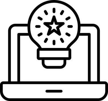 dizüstü bilgisayar web simgesi, basit vektör illüstrasyonu