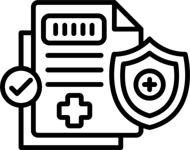 veri koruma sigorta simgesi ana hat biçiminde