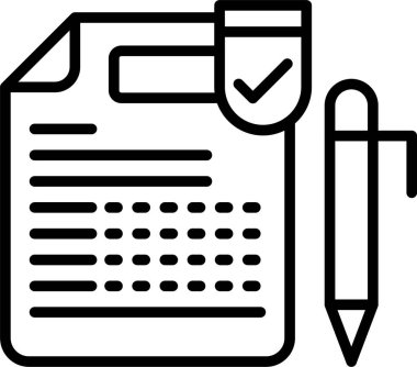 taslak biçiminde kontrol listesi simgesi