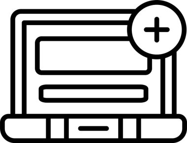 dizüstü bilgisayar simgesi, vektör illüstrasyonu