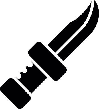 Hançer bıçak ikonu. Basit tasarım. bıçak vektör illüstrasyonu.