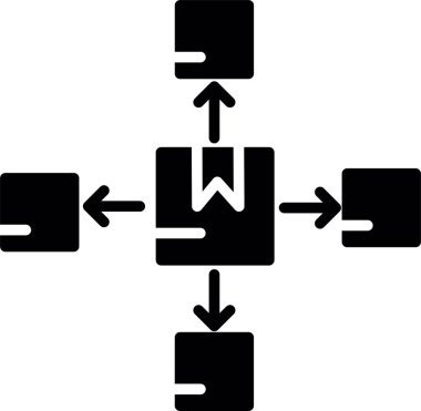 veri akışı diyagramı simgesi katı biçiminde