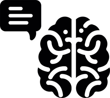 Düşünen Simge, vektör illüstrasyonu