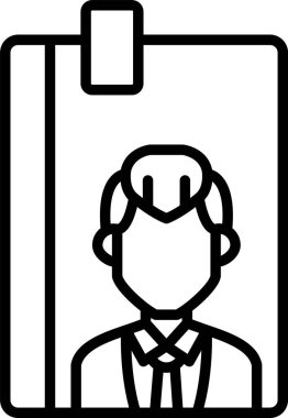 iş adamı çalışan simgesi ana hatları biçiminde