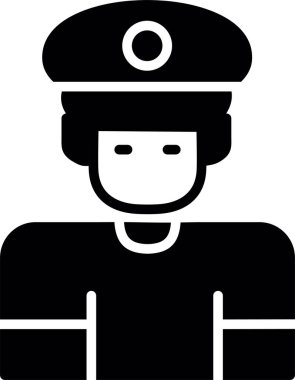 Polis simgesi, vektör illüstrasyonu