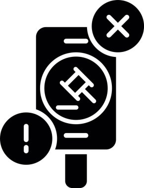 Ana hat biçiminde uyarı hatası simgesi