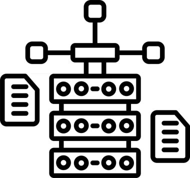 Sunucu, Basit Vektör İllüstrasyon Simgesi