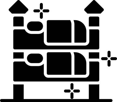 Kamp yapmak. Web simgesi vektör illüstrasyonu