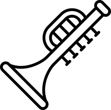 özet tarzında trompet enstrümanı simgesi