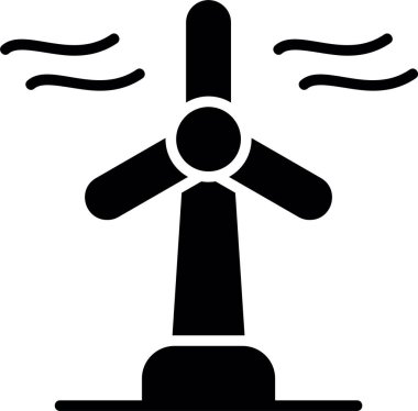 rüzgar enerjisi elektrik simgesi ana hat biçiminde