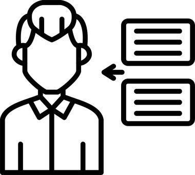 avatar erkek kimlik simgesi ana hat biçiminde