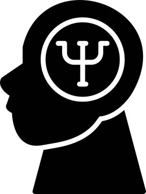 İnsan beyni simgesi olan beyin, basit bir stil.