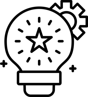 ampul yaratıcı fikir simgesi
