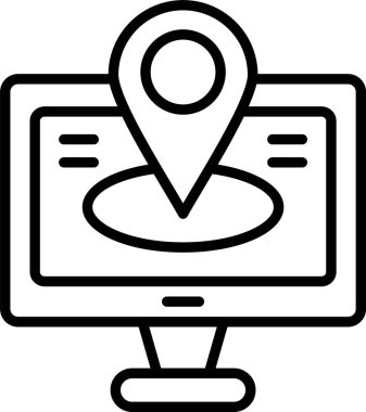 konum haritası gps simgesi