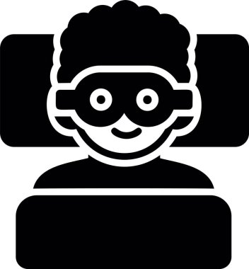 Maskeli bir kadının vektör çizimi