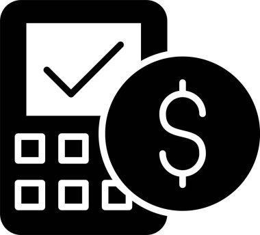 Hesap makinesi. Web simgesi basit illüstrasyon