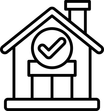 Ev. Web simgesi basit illüstrasyon