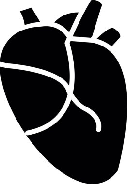 Kalp. Web simgesi basit illüstrasyon