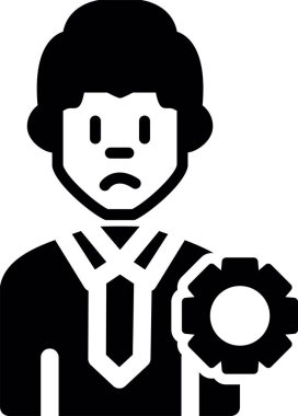 İş adamı. Web simgesi basit tasarım