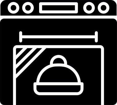 Yemek pişirme ikonu ana hatlarıyla