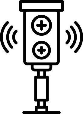 Bir mikrofonun vektör çizimi