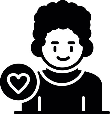 avatar insan simgesi katı stilde