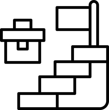 Merdiven simgesi, vektör çizimi