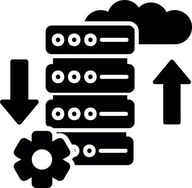 Bulut Yönetiminin Basit Vektör Simgesi