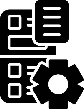 Veri Depolama Vektörü Kabartma Simgesi Tasarımı