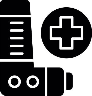 Astım ilacının Basit Vektör Simgesi