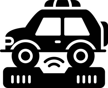 Kablosuz Şarj Simgesinin Basit Vektör Simgesi