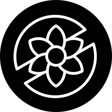 çiçek simgesi, vektör illüstrasyonu