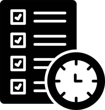 Kontrol listesi. Web simgesi basit illüstrasyon