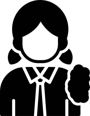 avatar kadın simgesi katı stil