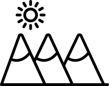 Dağ, Vektör Simgesi Her Kullanım İçin