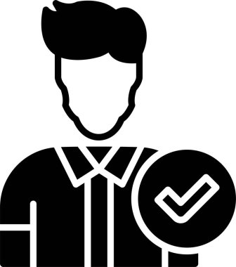 İşaretli adamın vektör simgesi