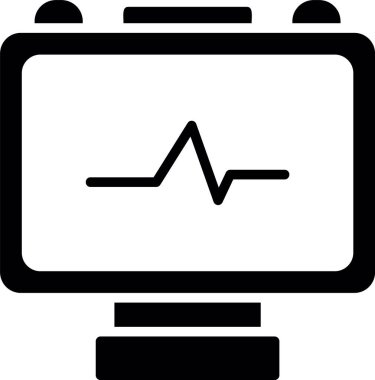 Her Kullanım İçin Kalp Hızı İzleyicisi, Vektör Simgesi
