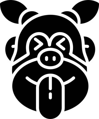 Goril Dili Çıkarma, Vektör Simgesi Her Kullanım İçin