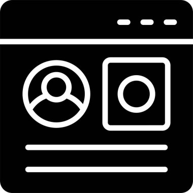 tarayıcı vektörü glyph düz simgesi