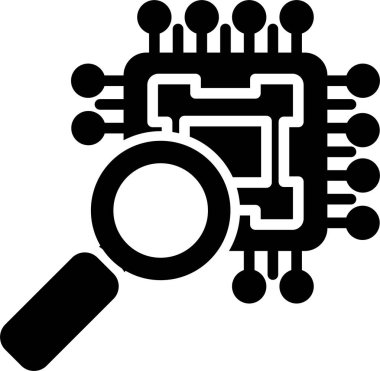 devre kartı teknolojisi simgesi katı biçimde