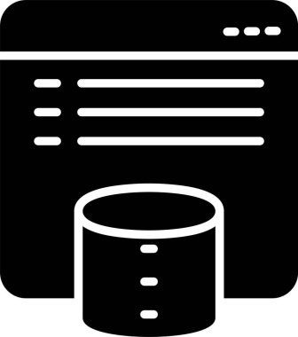 sunucu vektörü düz simgesi