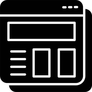 Tarayıcı pencere arayüzü simgesi dış hat biçiminde