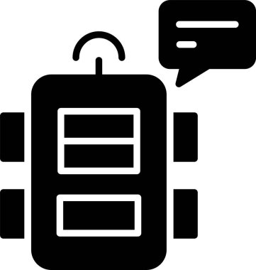 Sohbet iletişim simgesi, vektör illüstrasyonu