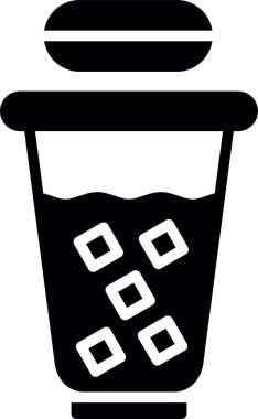 Buzlu Kahve, Vektör Simgesi Her Kullanım İçin