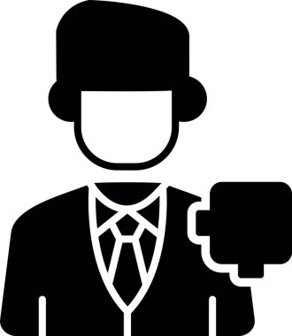 iş adamı simgesi, vektör illüstrasyonu