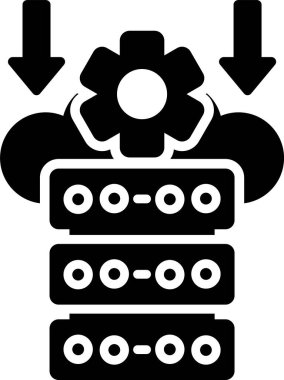 veritabanı sunucu simgesi katı biçiminde