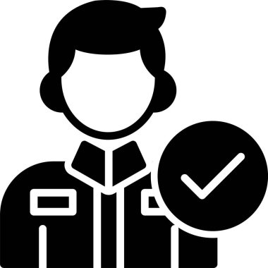 İşaret simgesini işaretle. Web tasarımı için basit işaret vektör simgesi çizimi