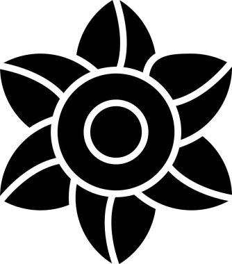 çiçek simgesi vektör illüstrasyonu