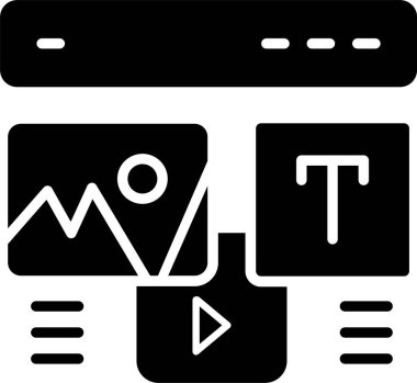 tarayıcı simgesi, vektör illüstrasyonu